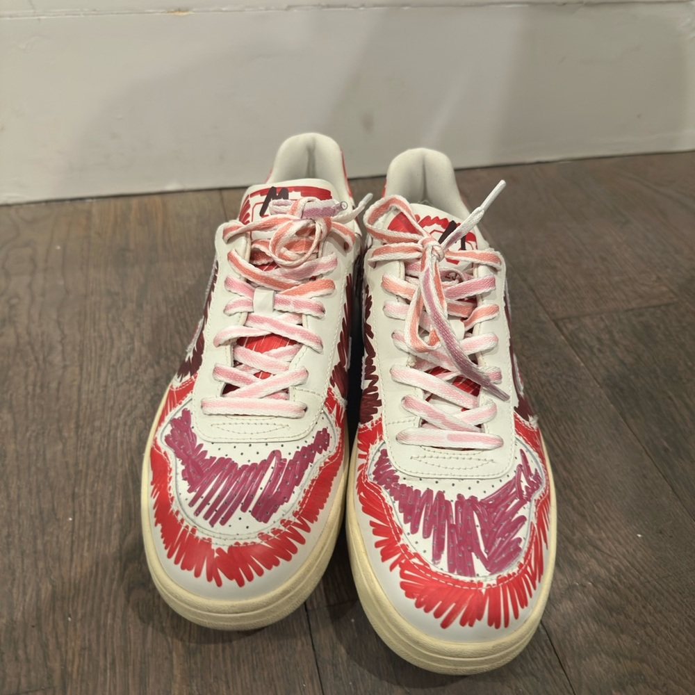 Veja Vibrant Red and Pink Sneakers